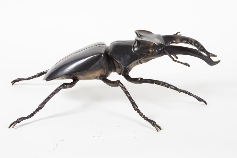 Our beetle sculpture finally comes to life, so to speak
