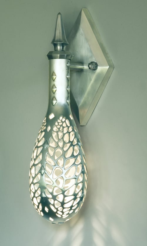 Bronze dragon egg wall sconce by Martin Pierce Hardware