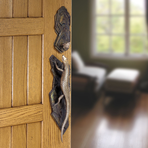 Lizard door handle collection by Martin Pierce Hardware Los Angeles CA Photo Doug Hill
