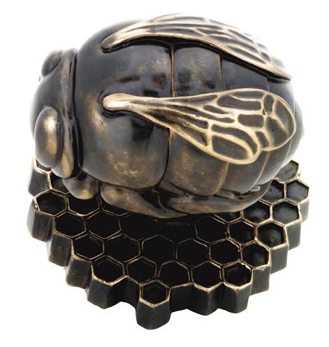 Bronze bee door knob from Martin Pierce Hardware Los Angeles CA 90016 Photo Doug Hill