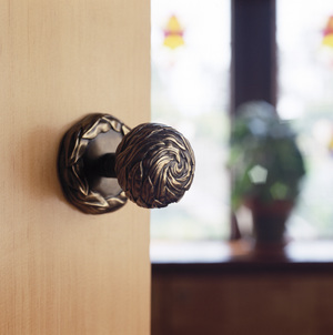 Door knob from Willow collection Martin Pierce Hardware Los Angeles Ca 90016 Photo Doug Hill