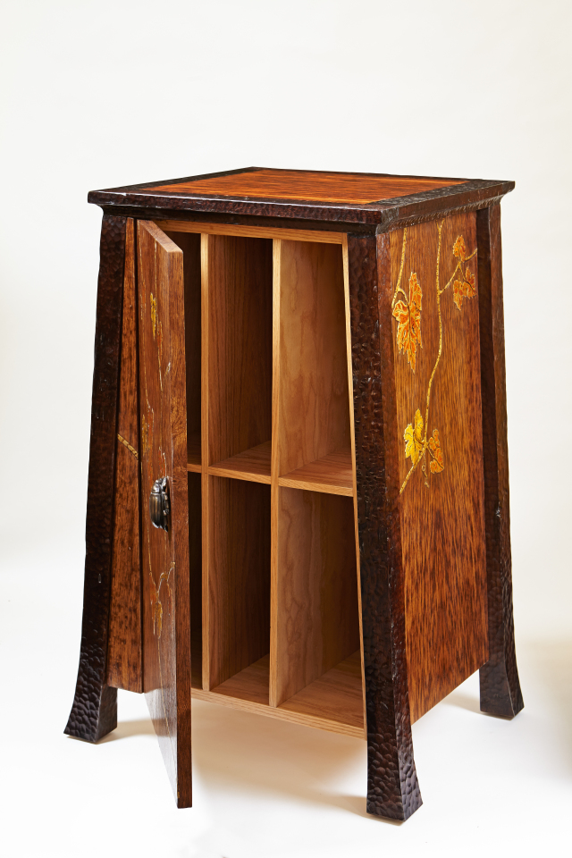 Small armoire with japanning detail from Martin Pierce Hardware Los Angeles Ca 90016 Photo Doug Hill