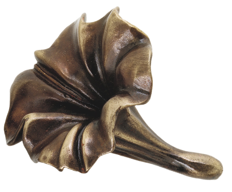 Trumpet flower cabinet pull by Martin Pierce Hardware Los Angeles CA 90016 Photo Doug Hill