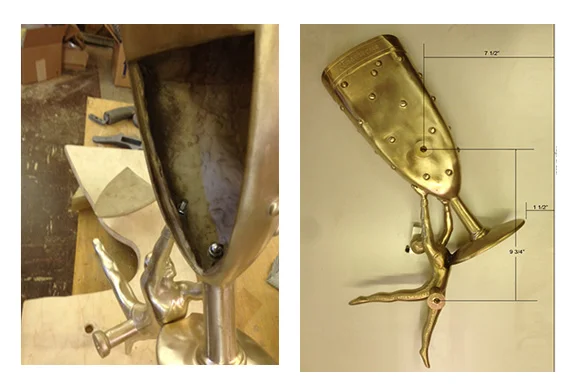 Chasing and machining the casting