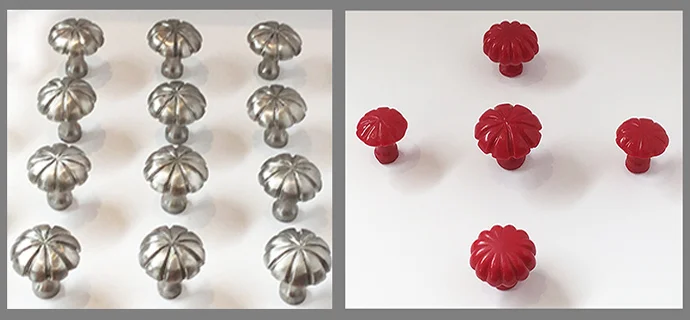 In steel before finishing and in red wax