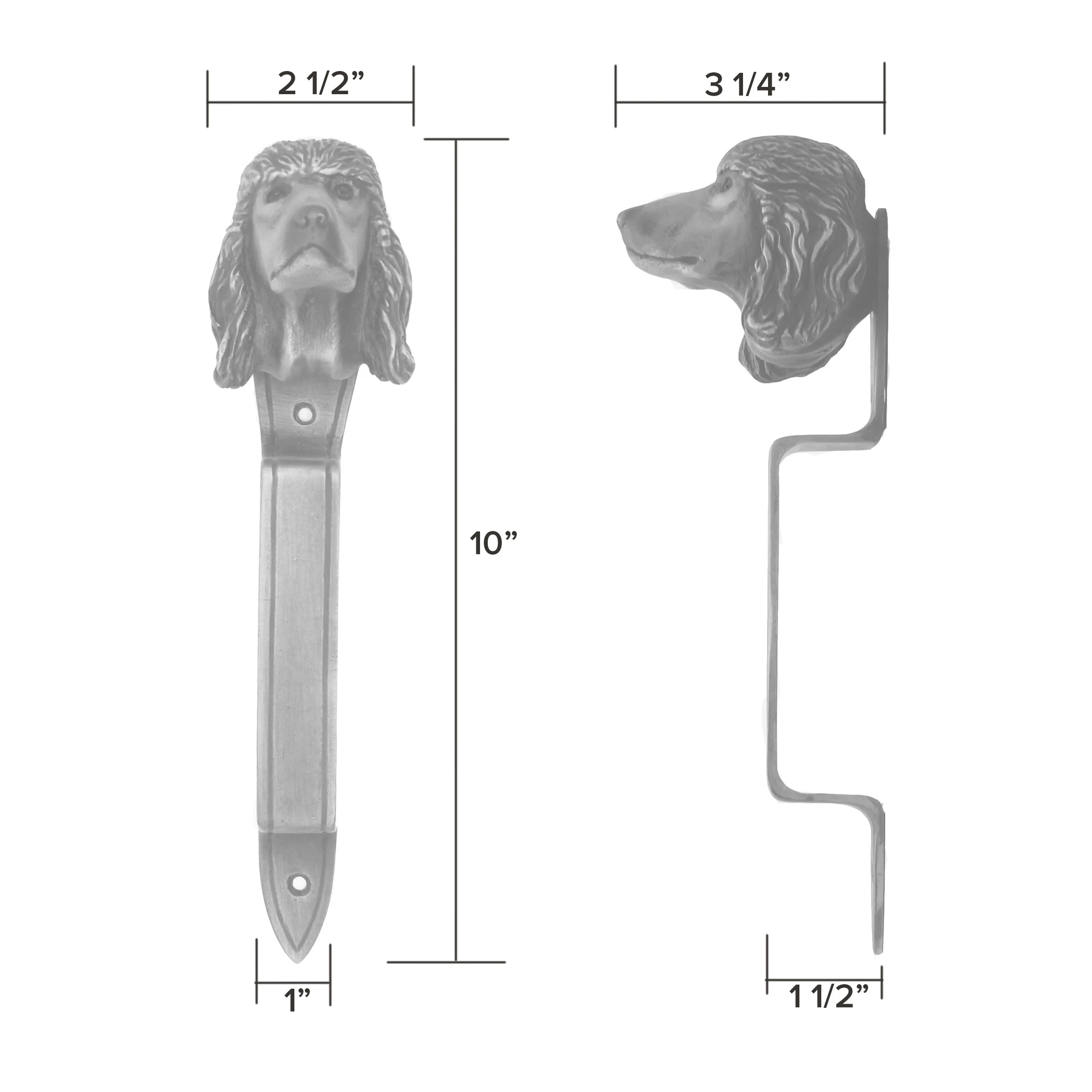 Door pull grip dimensions for Poodle syle