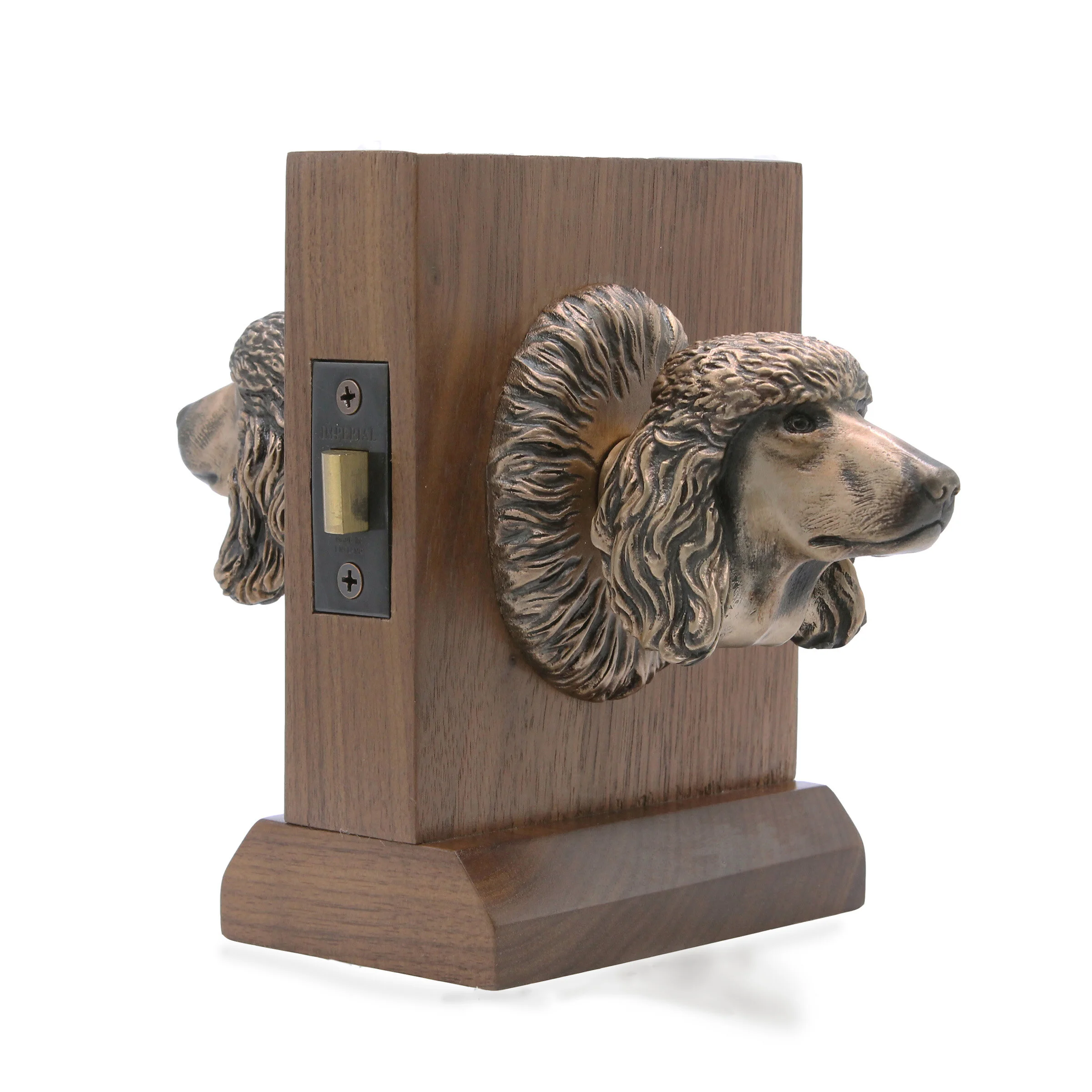 Poodle door knob set artisan crafted - made in USA