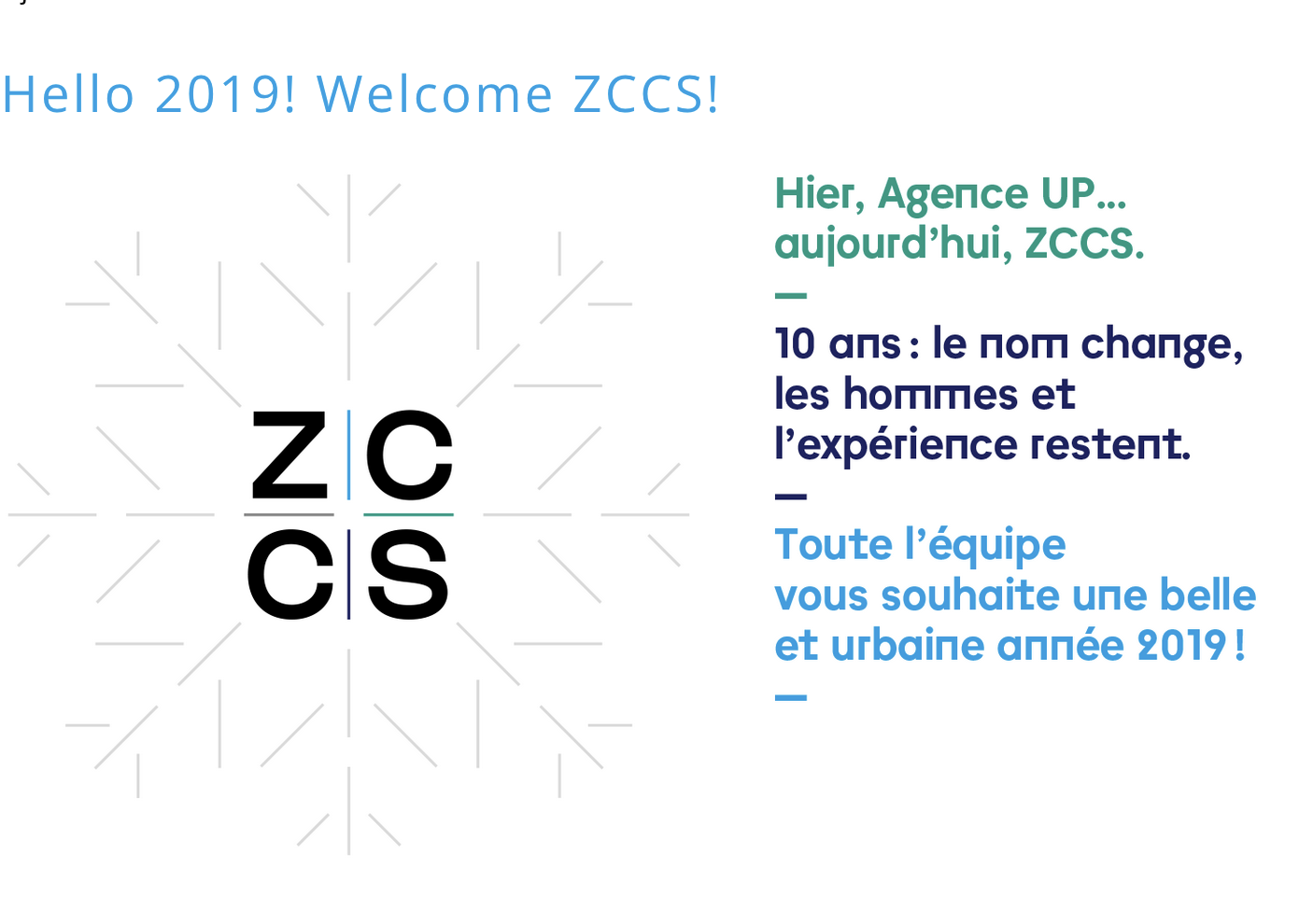 Hello 2019! Welcome ZCCS!