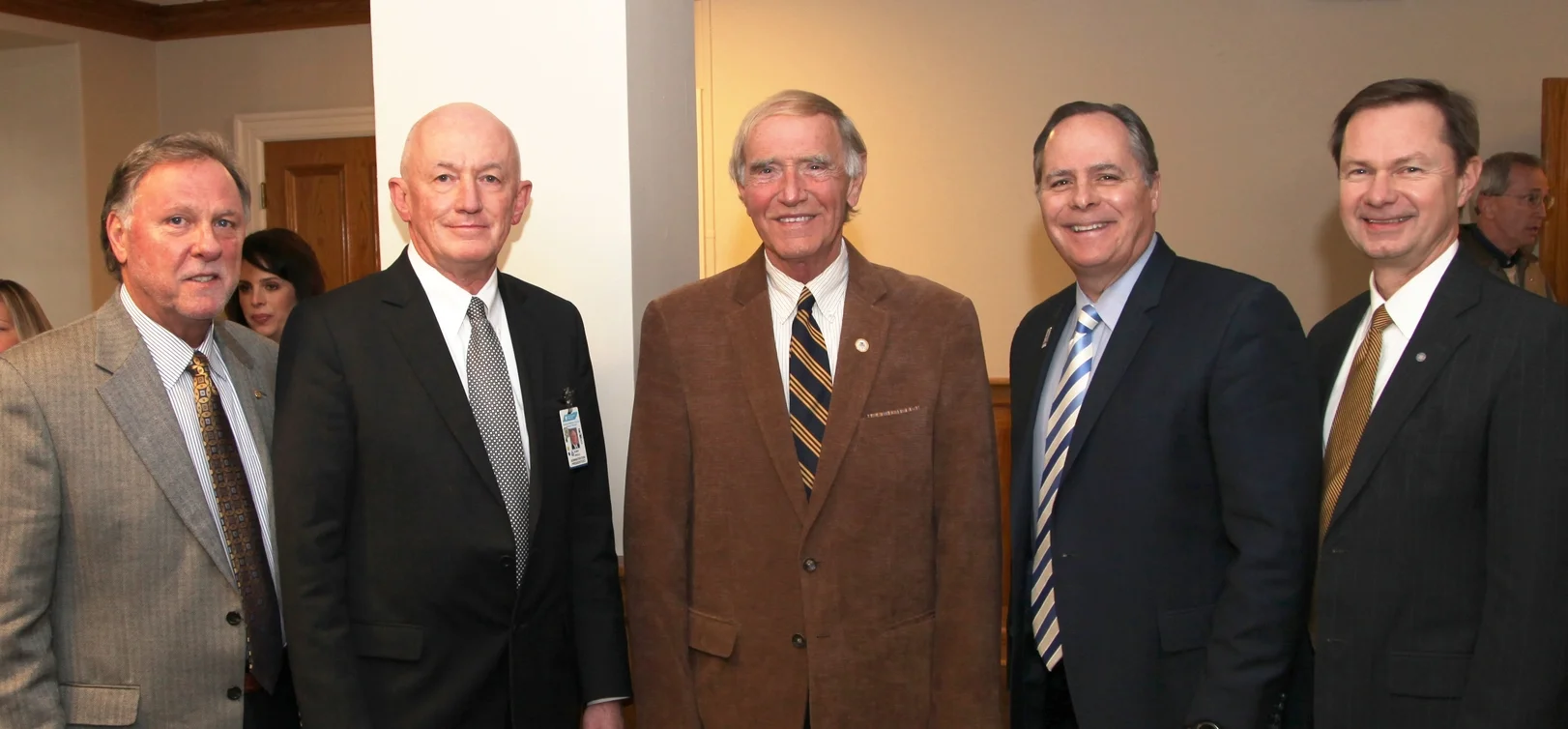 Co. Mayor Jimmy Harris, Bobby Arnold, Mayor Jerry Gist, Dr. M. David Rudd & Frank McMeen