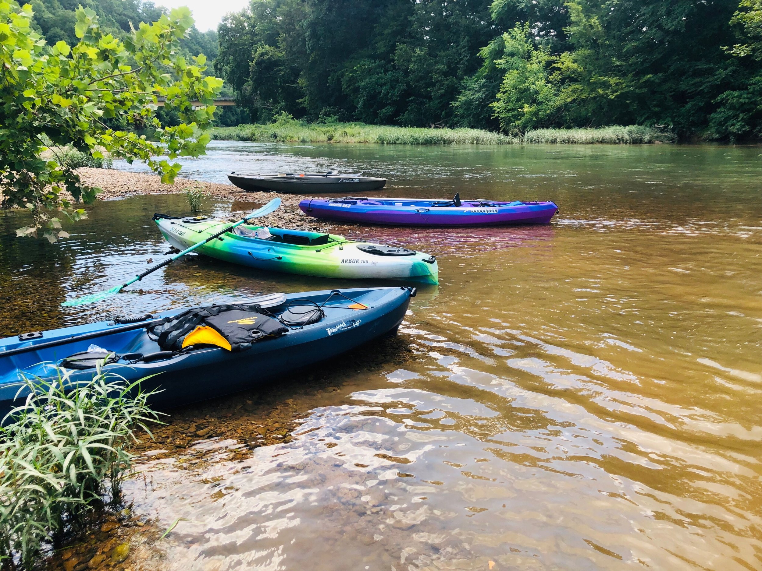 Kayaks on the Buffalo