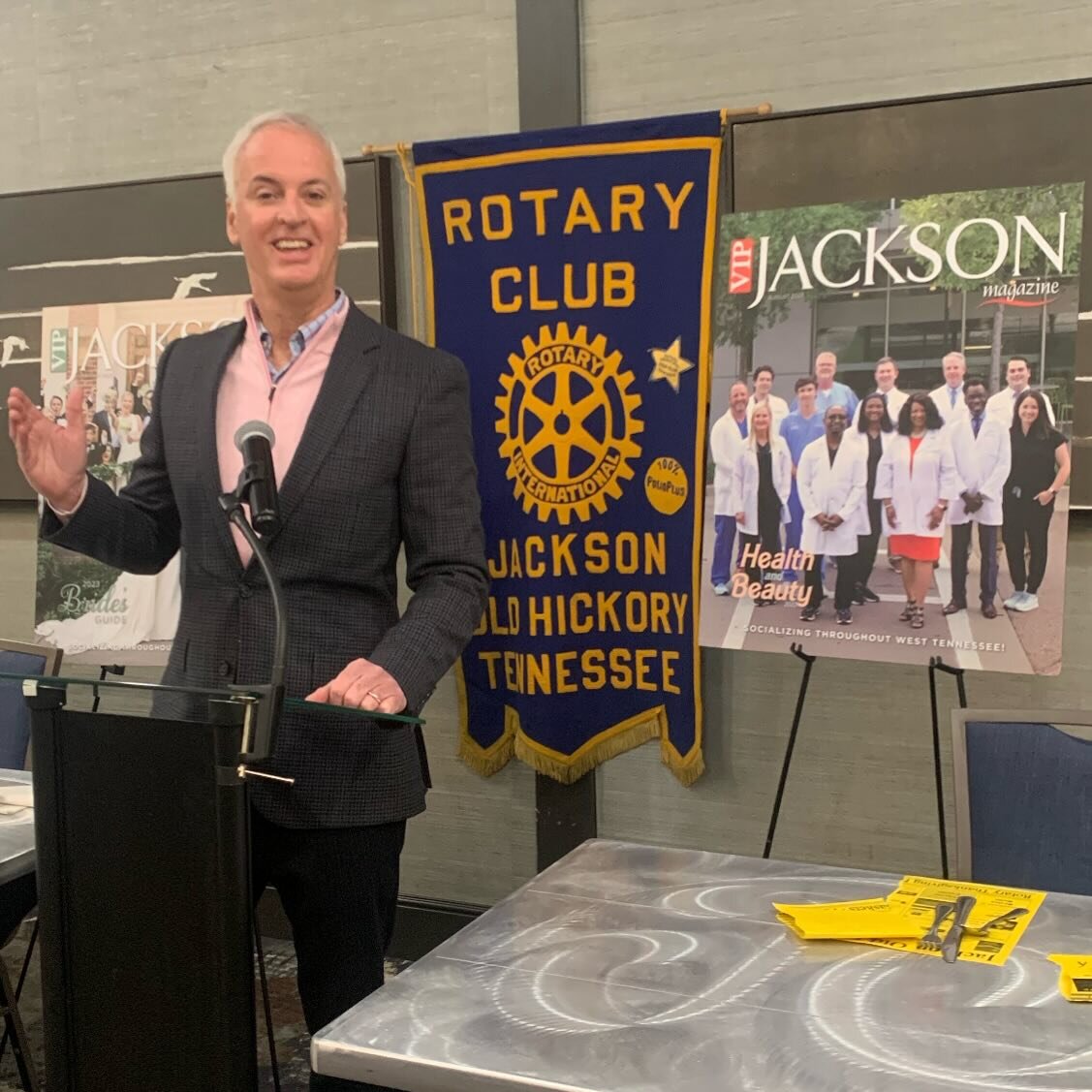Thanks Old Hickory Rotary Club for inviting our publisher to speak at Rotary today. We love sharing the rich history of VIP, how far we have come, and what&rsquo;s in the pipeline. #printmedia #vipjackson #bestinjackson