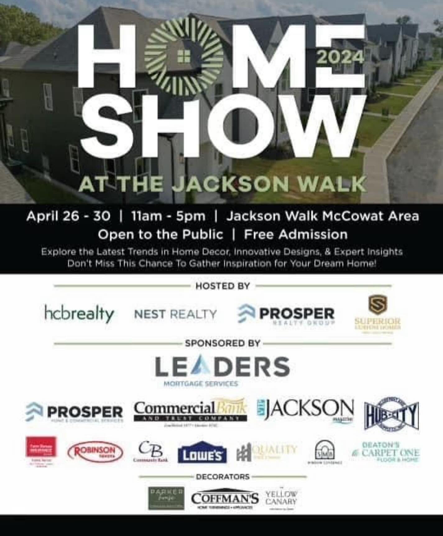 Going on now! These incredible homes by @builtbysuperior will blow you away. See them this weekend at The Jackson Walk on McCowat.