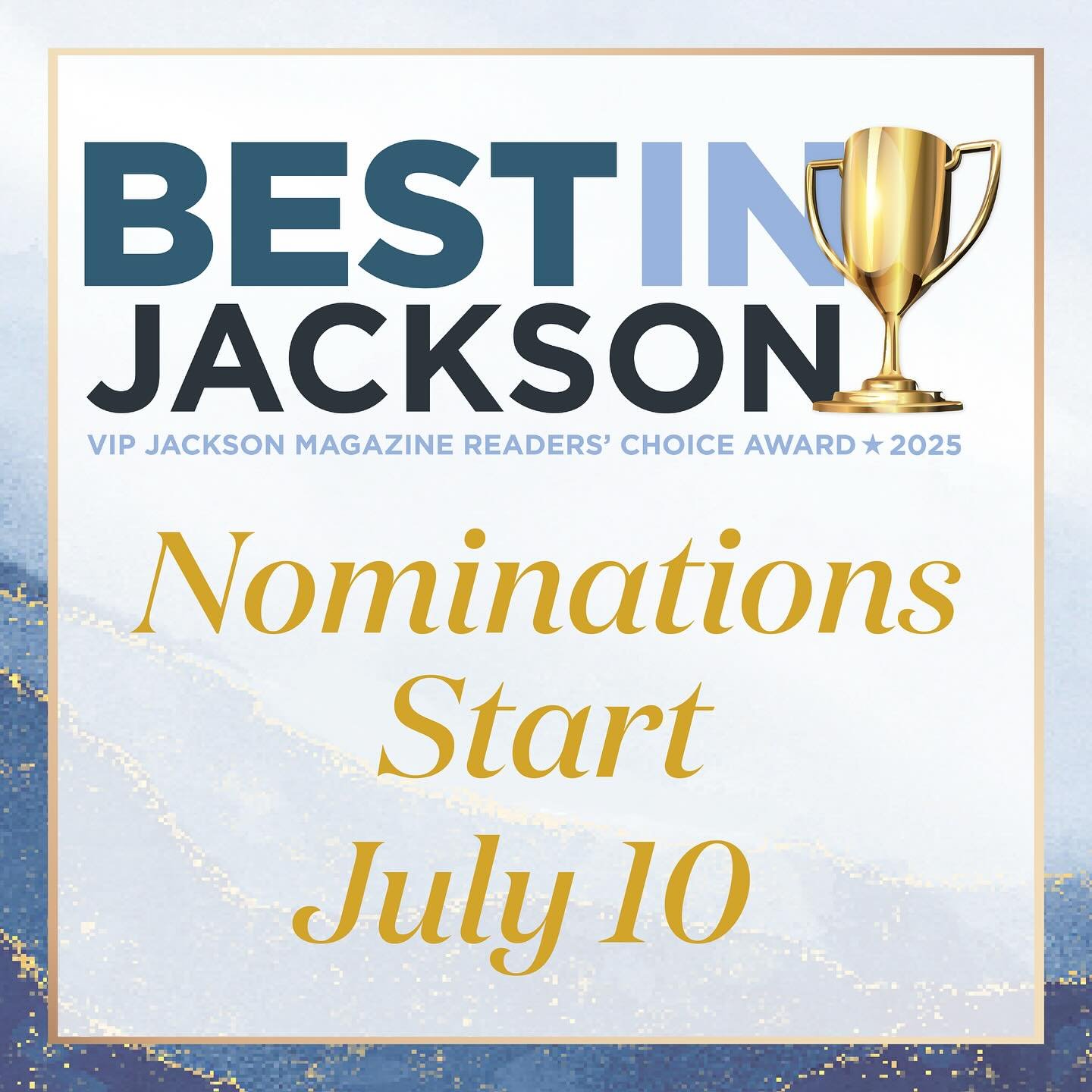 Happy Independence Day weekend! 🇺🇸 Guess what? It&rsquo;s that time of year again. Nominations for Best in Jackson start July 10! 🏆