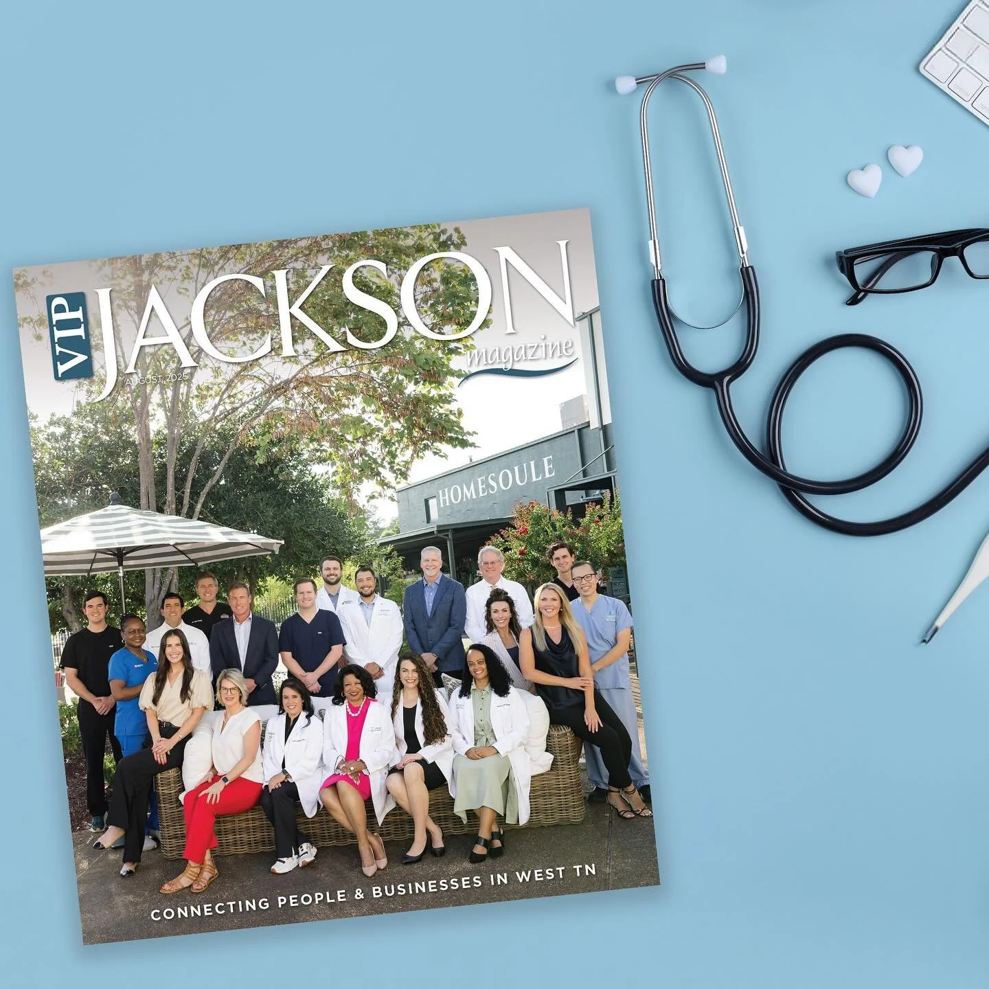 Our August magazine hit the shelves today! August is our Health &amp; Beauty issue and we are featuring some local medical professionals on our cover. Make sure to grab a copy or follow the link in our bio to see all that&rsquo;s inside! 🩵
.
.
.
.
#