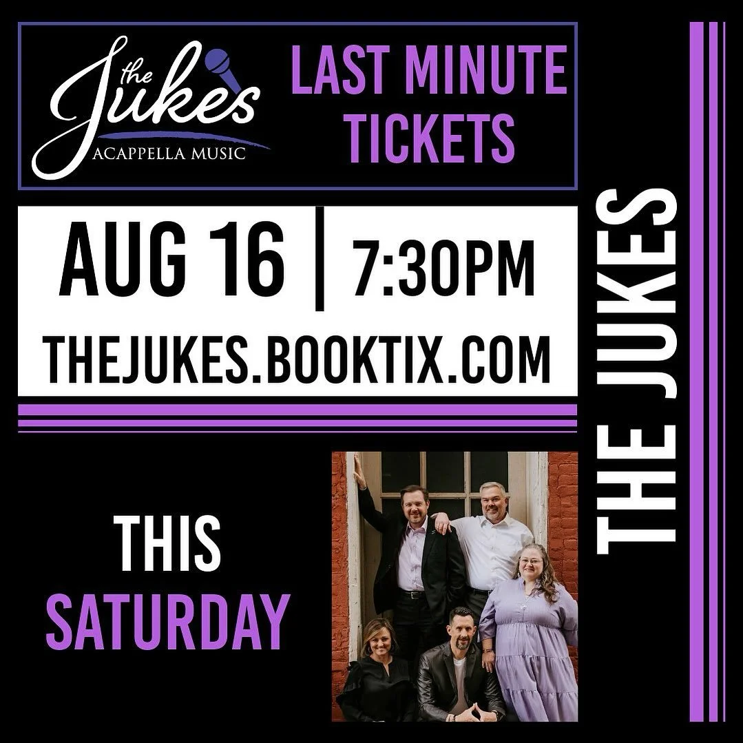 Last minute tickets for sale to see the phenomenal @thejukesacappella this Saturday at The Ned! Go to thejukes.booktix.com for tickets. 💜