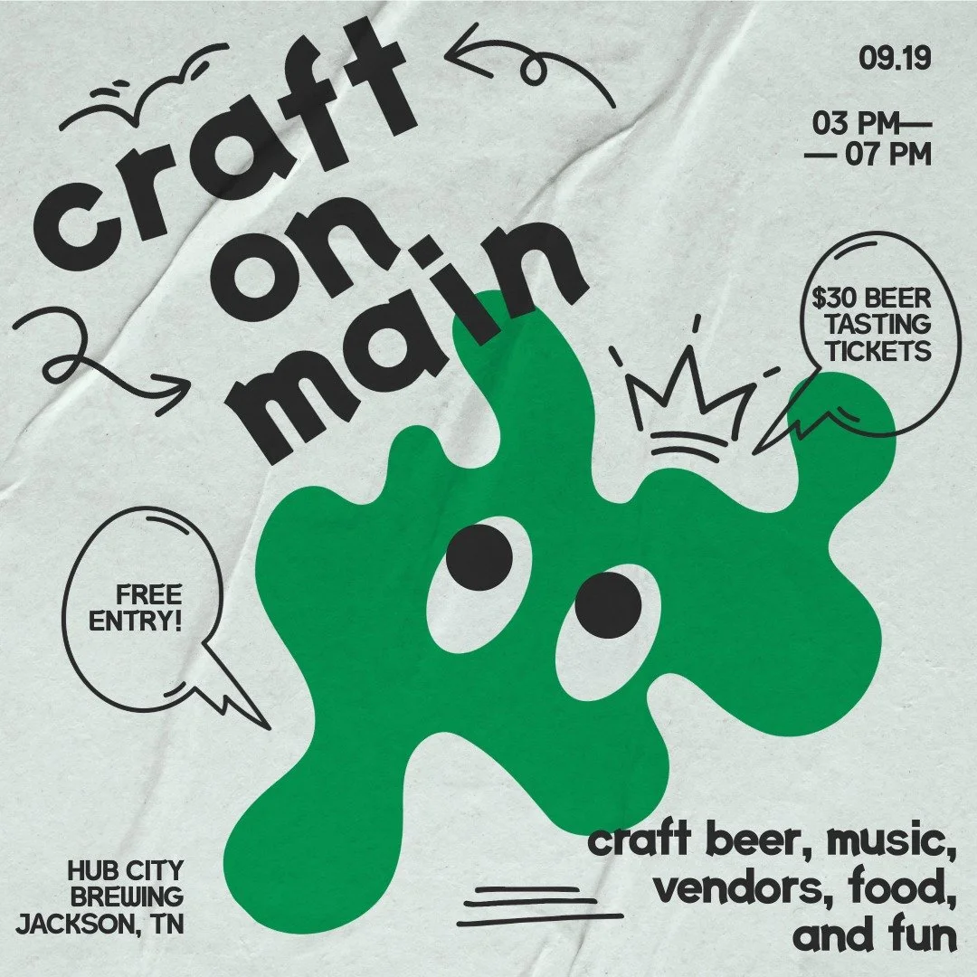 Today is Craft on Main at @hubcitybrewing! Head over to the brewery between 3pm-7pm for food trucks, music, arts and crafts vendors, and beer! This is the perfect event to get out of the house and support the community.