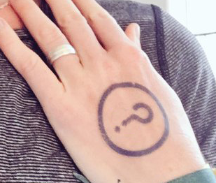 A "Run cleanish" temporary tattoo.