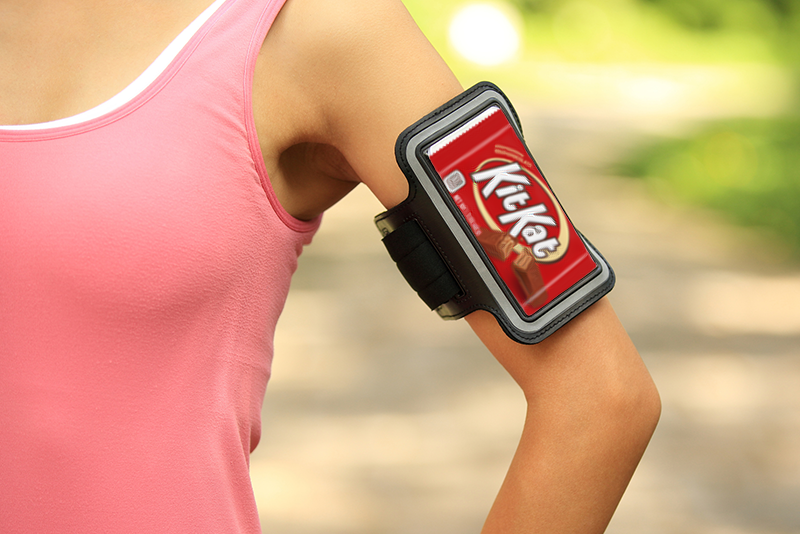 KitKat Fits in Phone Pouch, Local Runner Delighted to Discover