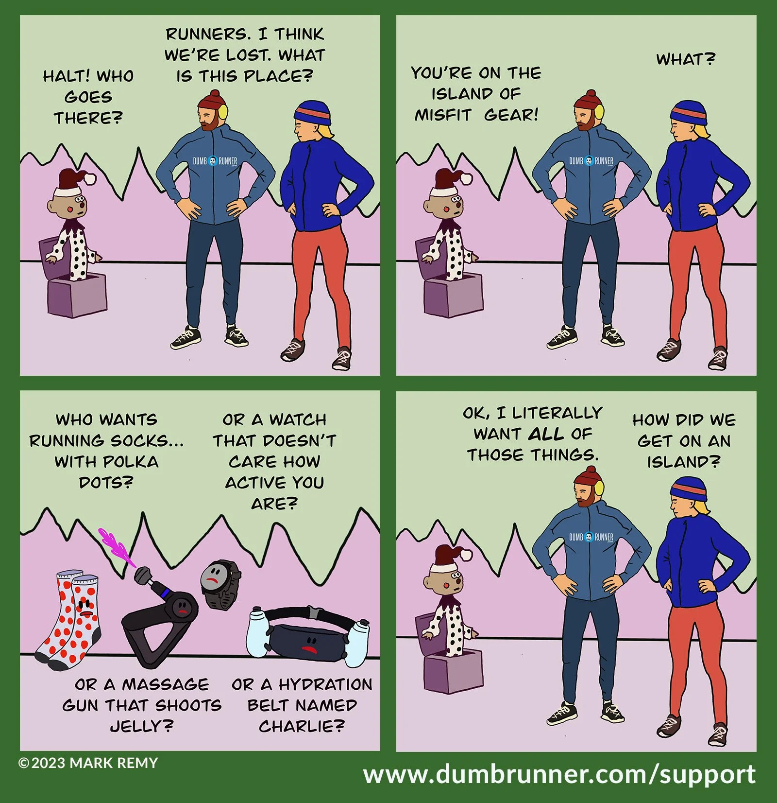 Mark Remy Cartoons Dumb Runner Illustrated #95: 'Misfits' — Mark Remy's DumbRunner.com