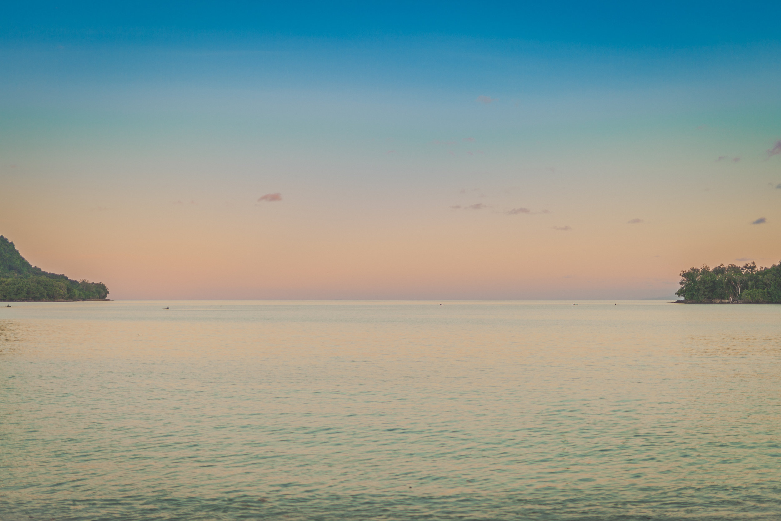 beautiful pastel sunset over the sea