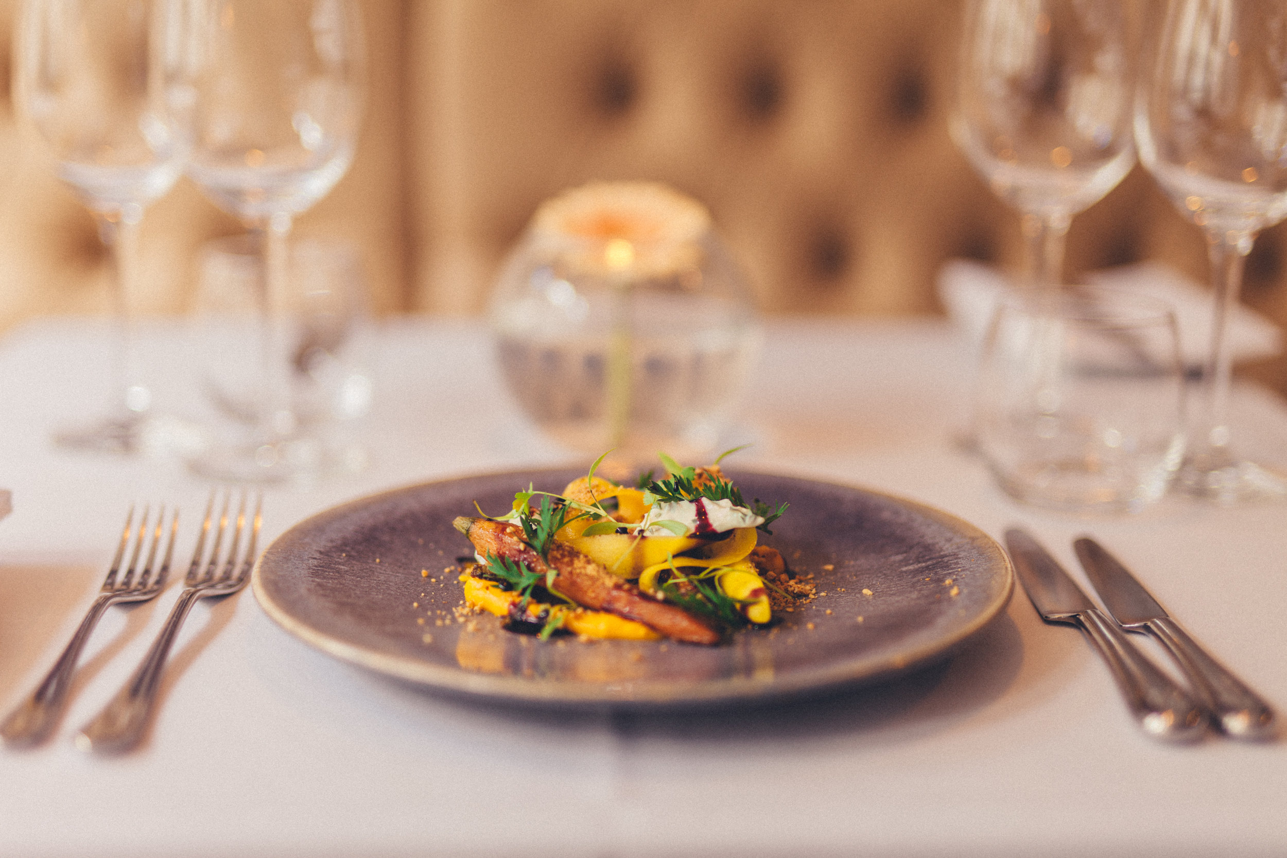Beautifully plated food photography London restaurant