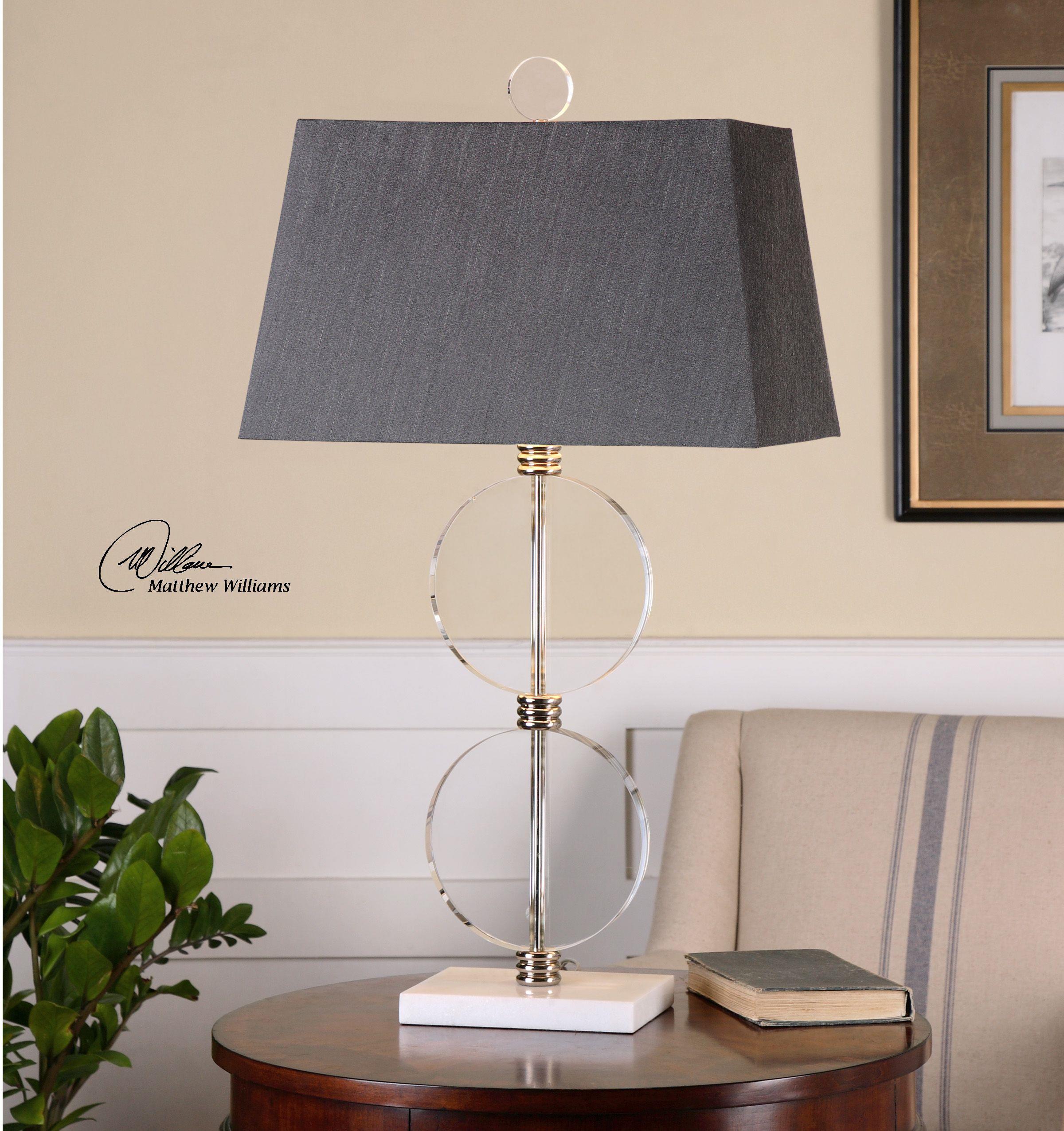 Crystal Disk Table Lamp