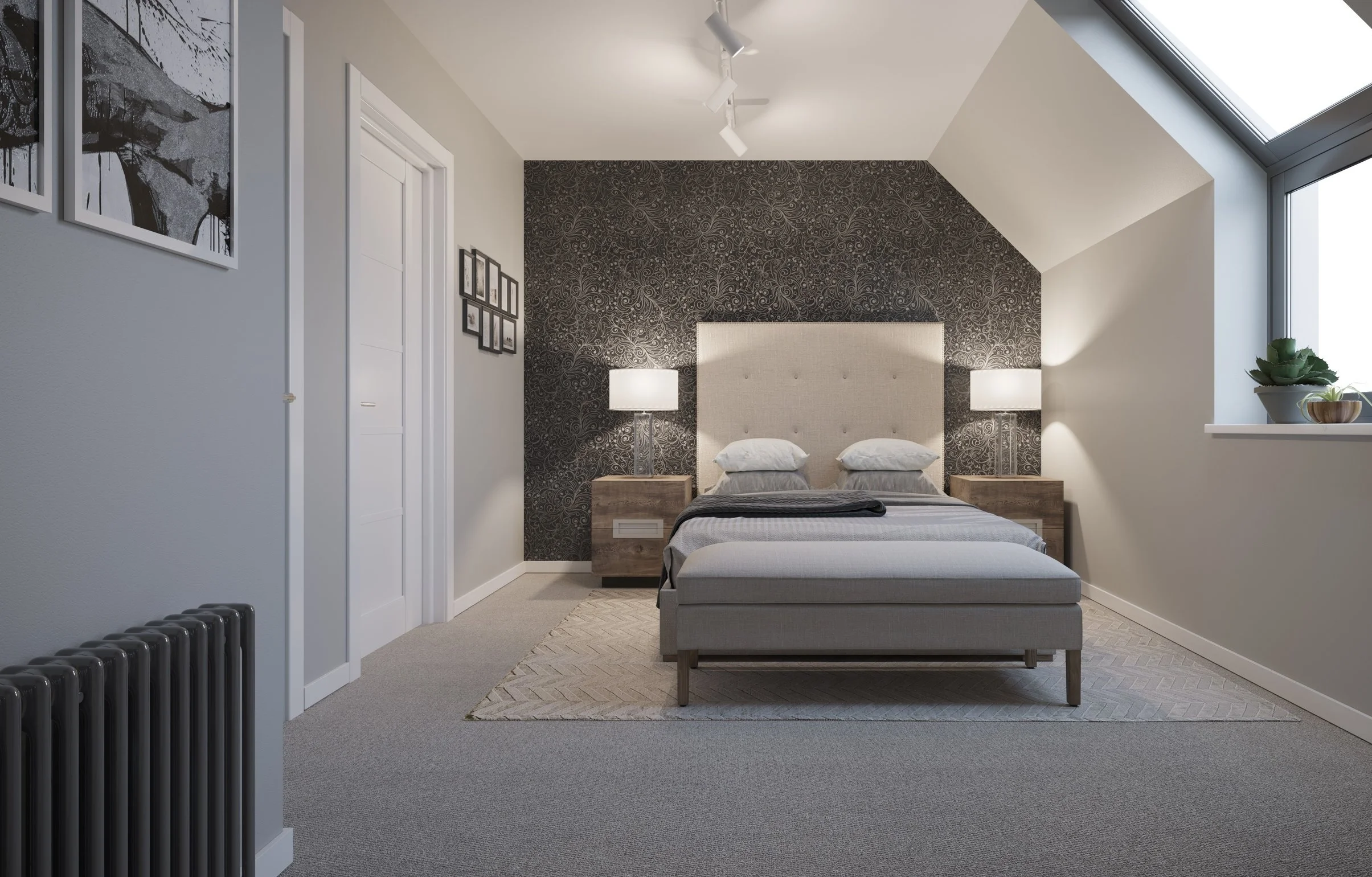 Upmarket Bedroom CGI