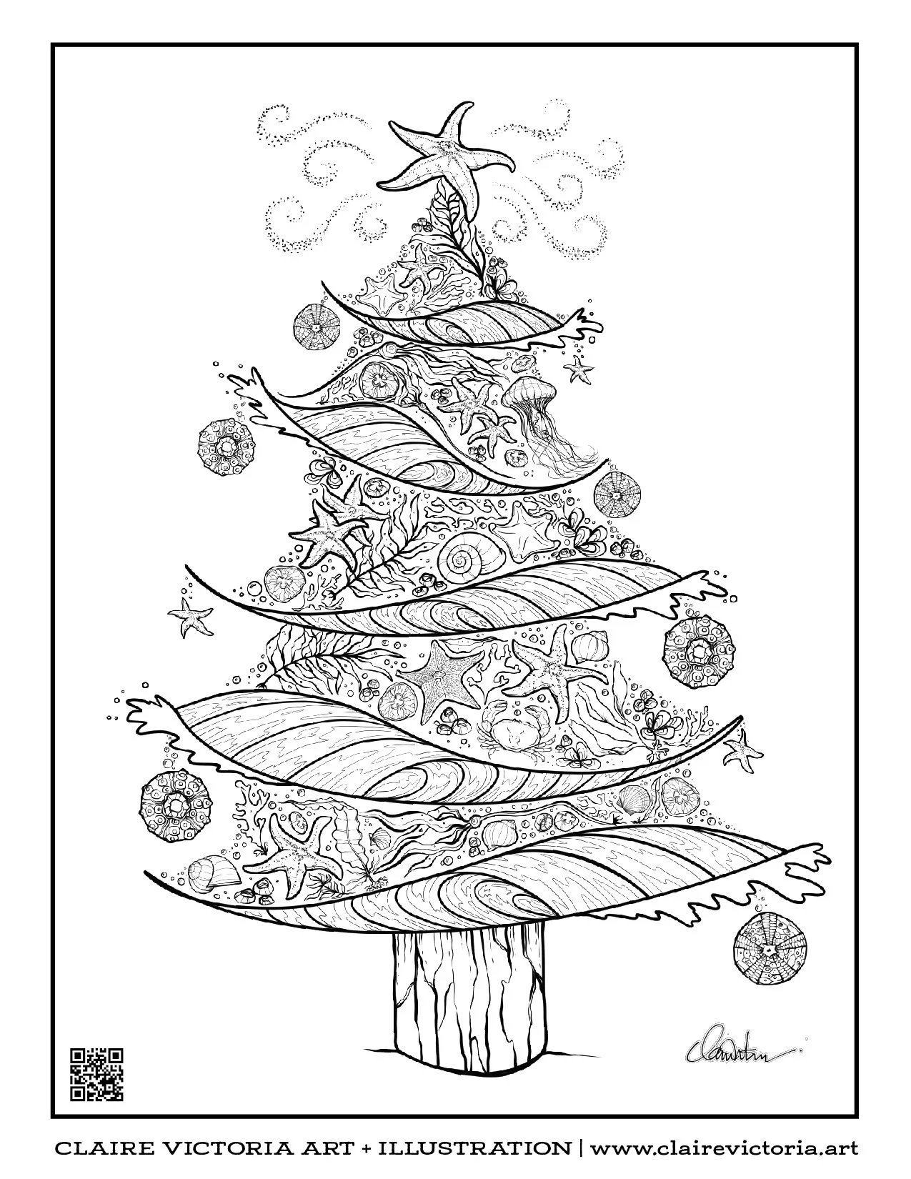 xmas colour pages_xmas shell tree.jpg