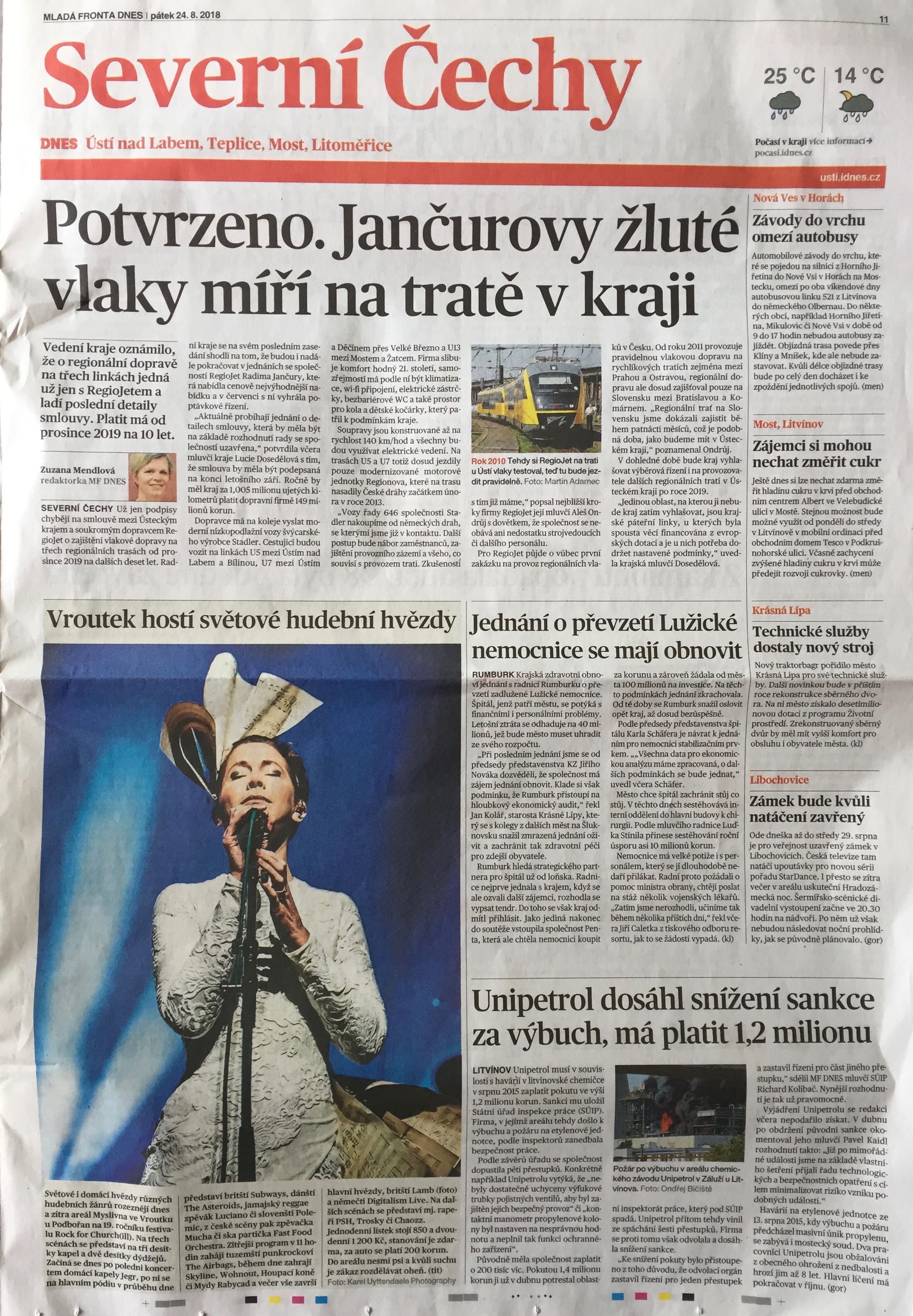 Lamb in MF DNES Severni Cechy (newspaper in Czech Republic)