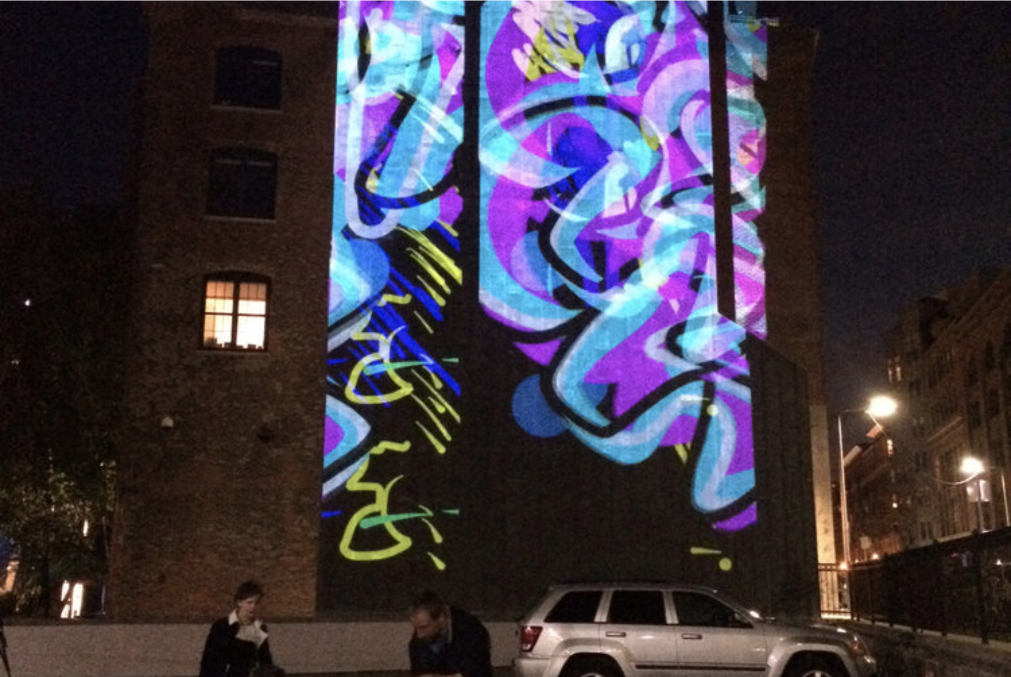 Live Interactive Mural Projection