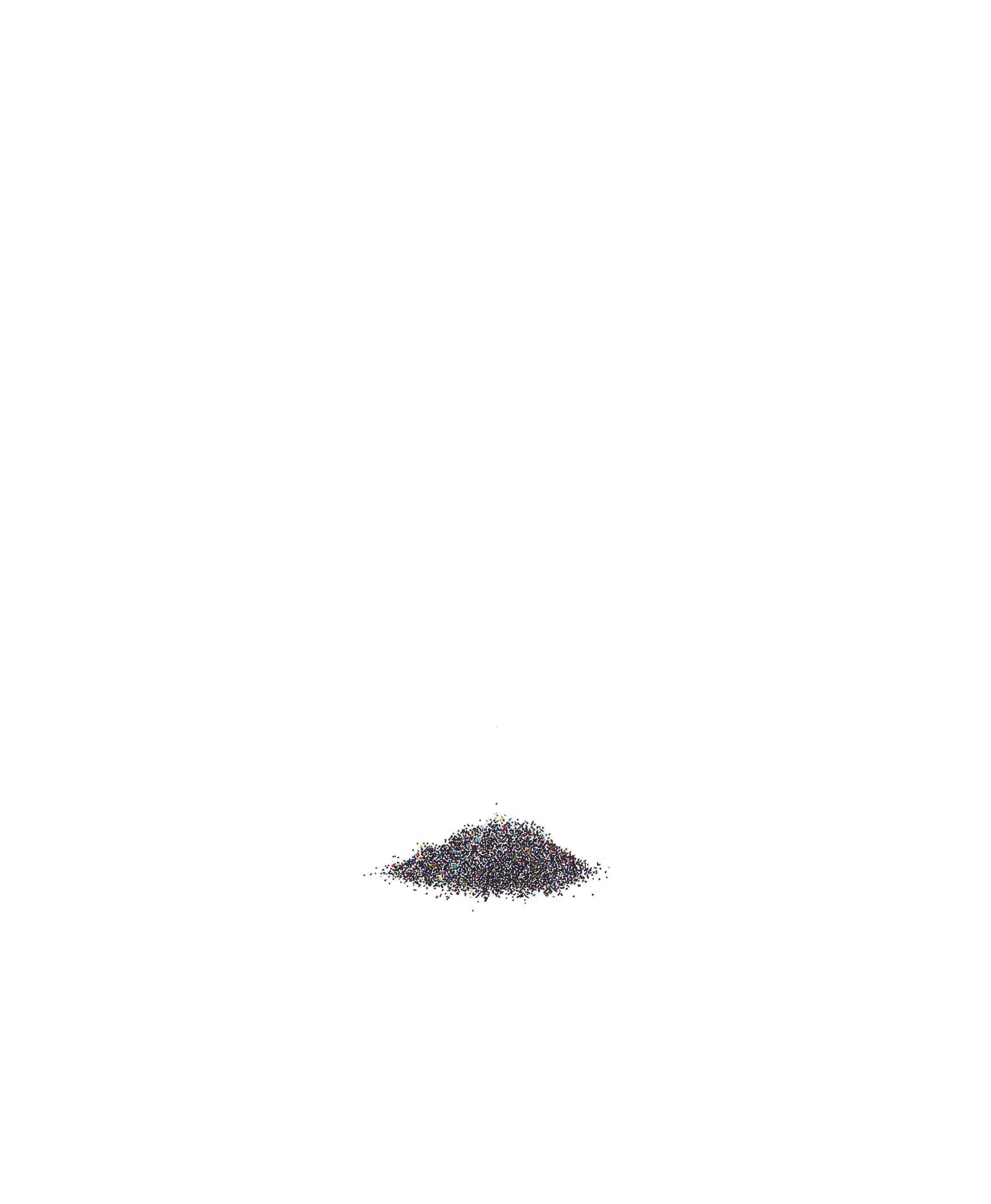 Ashes 2018 Pen and colored pencil on paper 14 x 17 inches