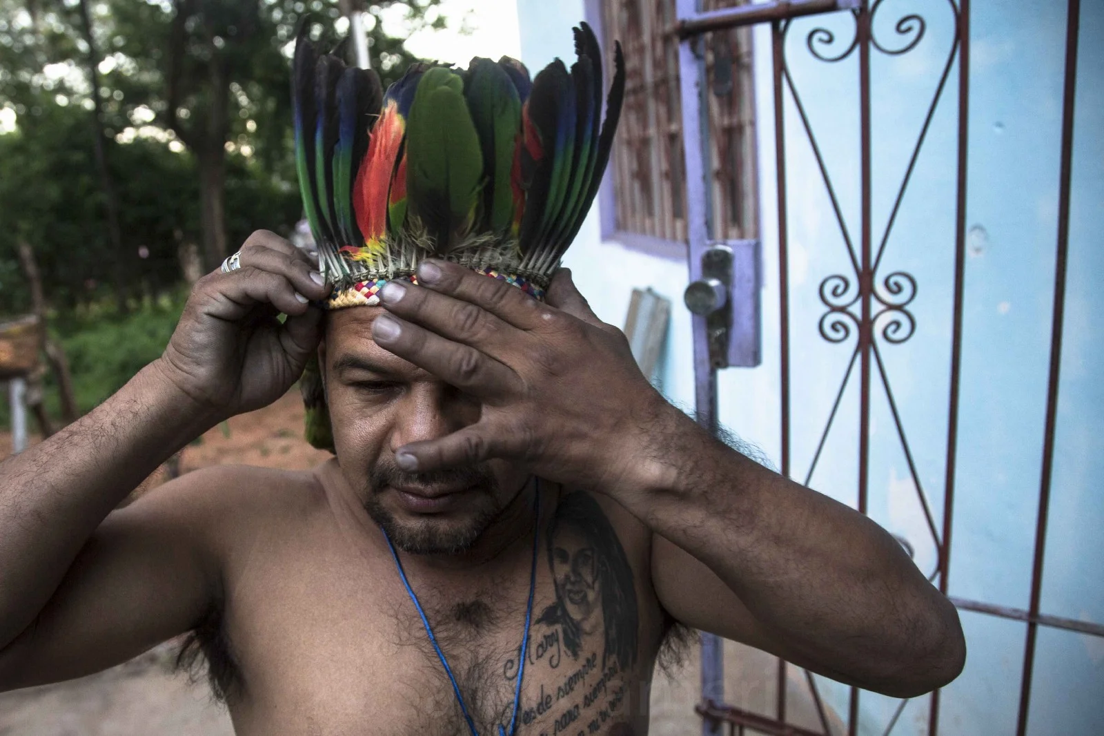 Darío Azuaga pictured outside his home in Ñemby, Asunción, Paraguay, in May 2017. Photo: Santi Carneri