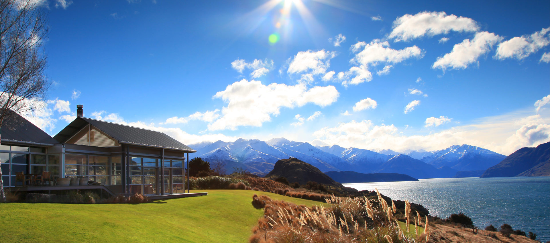 The Whare Kea front lawn