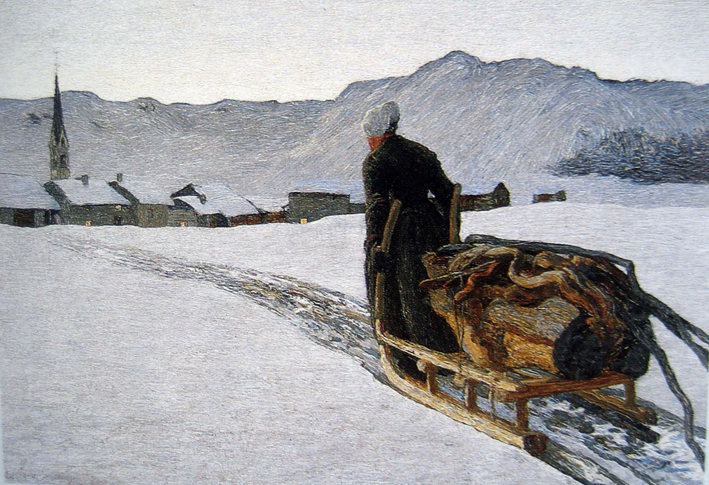 giovanni segantini spring in the alps