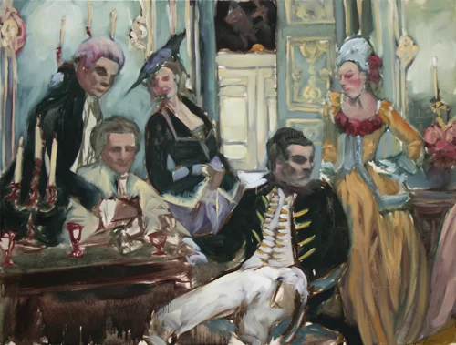 "The Drawing Room of the Rich and the Bored" 2006, oil on canvas, 163 x 122 cm