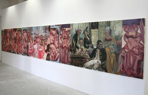 Exhibition View, London, UK "Panorama", 2006, oil on canvas, 561 x 122 cm