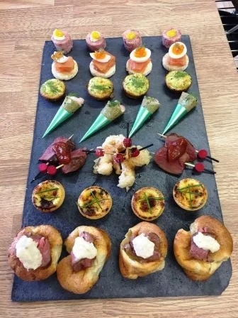 Canapés at Manor Farm Cookery School