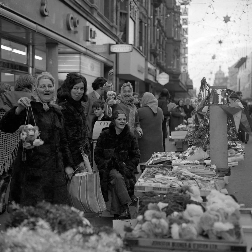 Christmas shopping on Henry Street, Dublin, 1960s