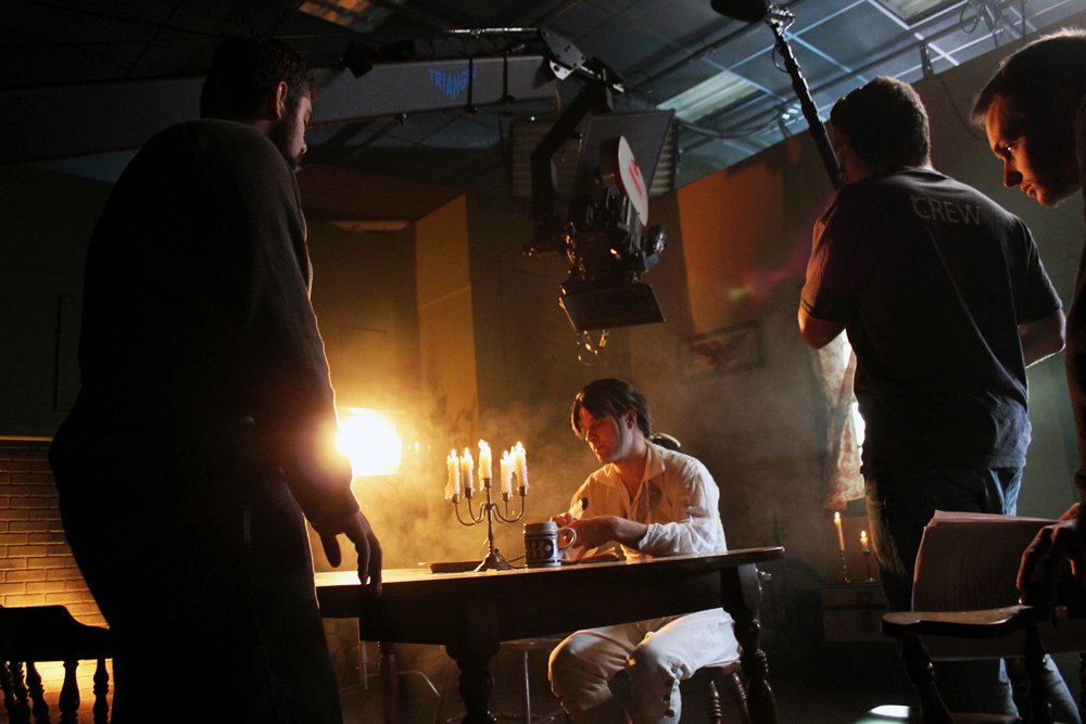 Filming "Field of Honor" on the sound stages at Full Sail University, 2010.