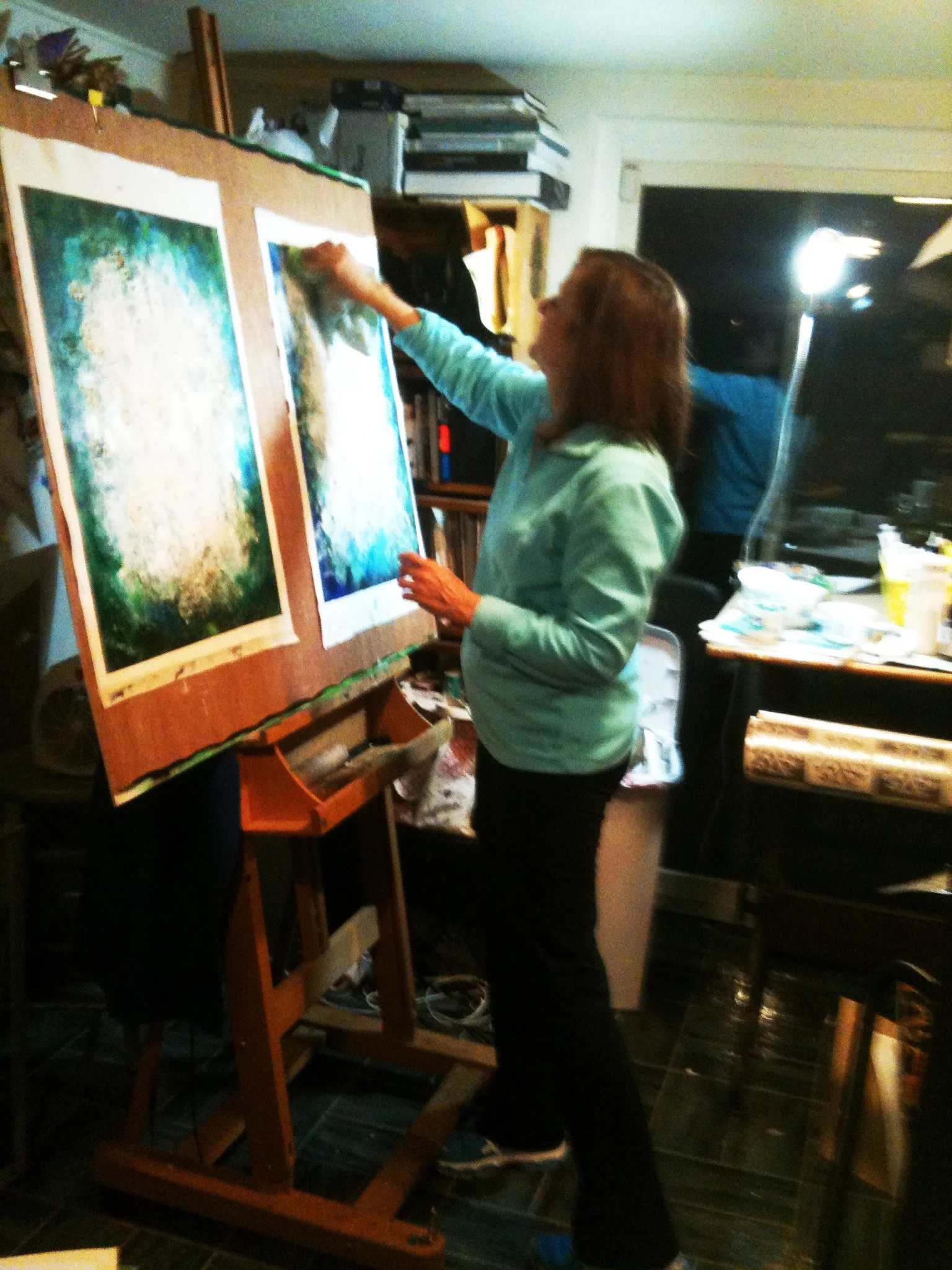 painting in my studio