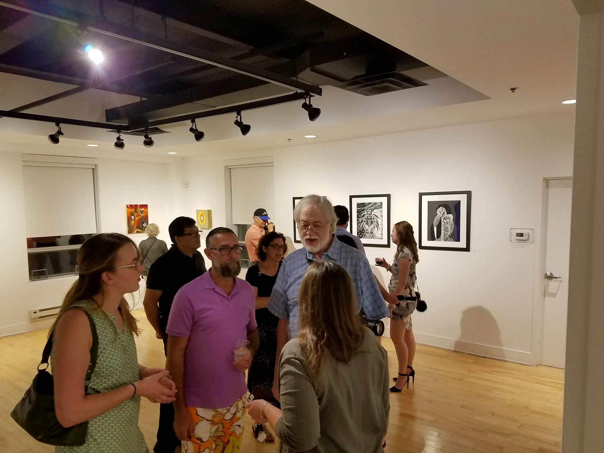 opening reception, two-person exhibit at the Art Center, Highland Park