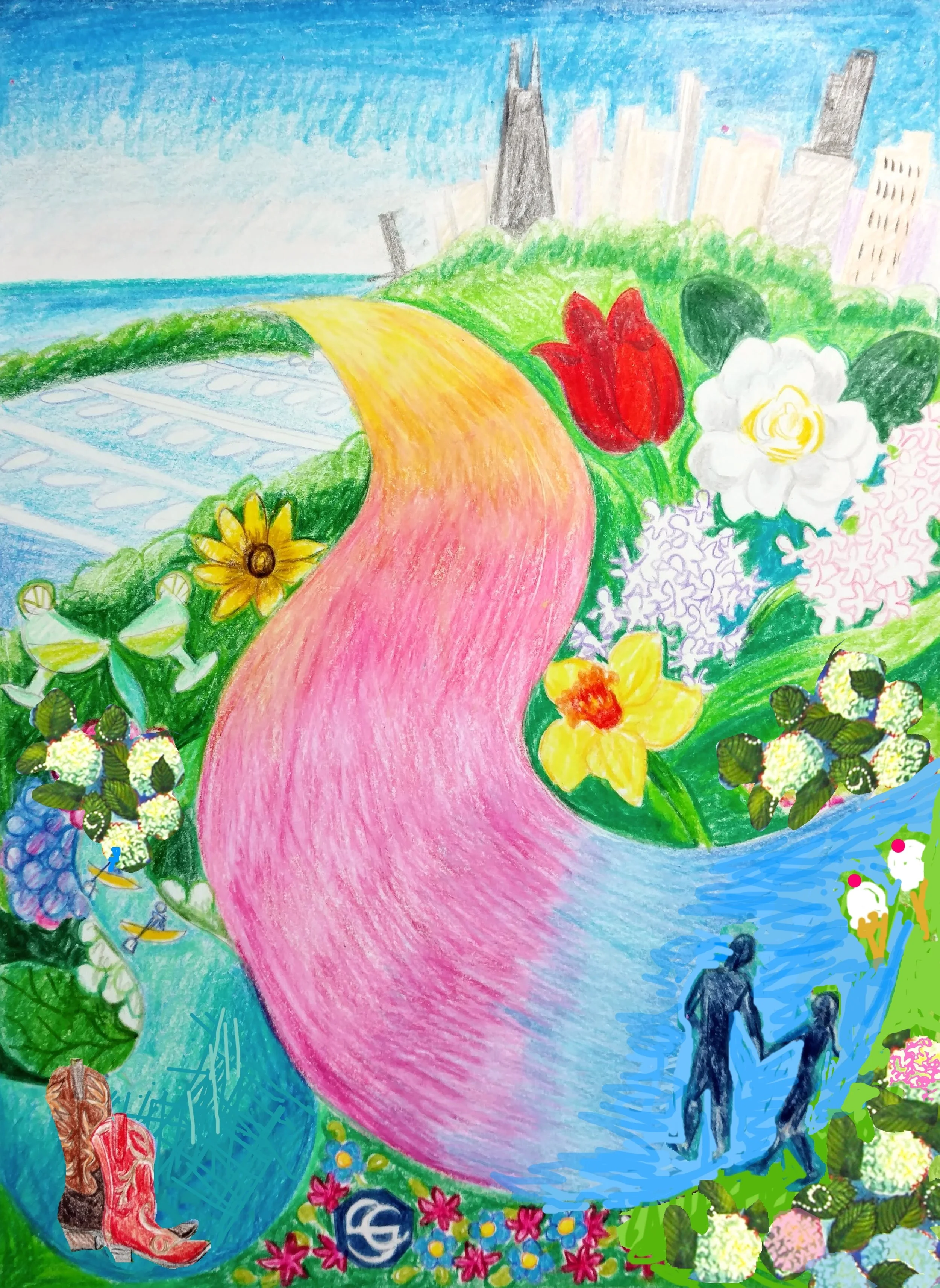 City In A Garden sketch