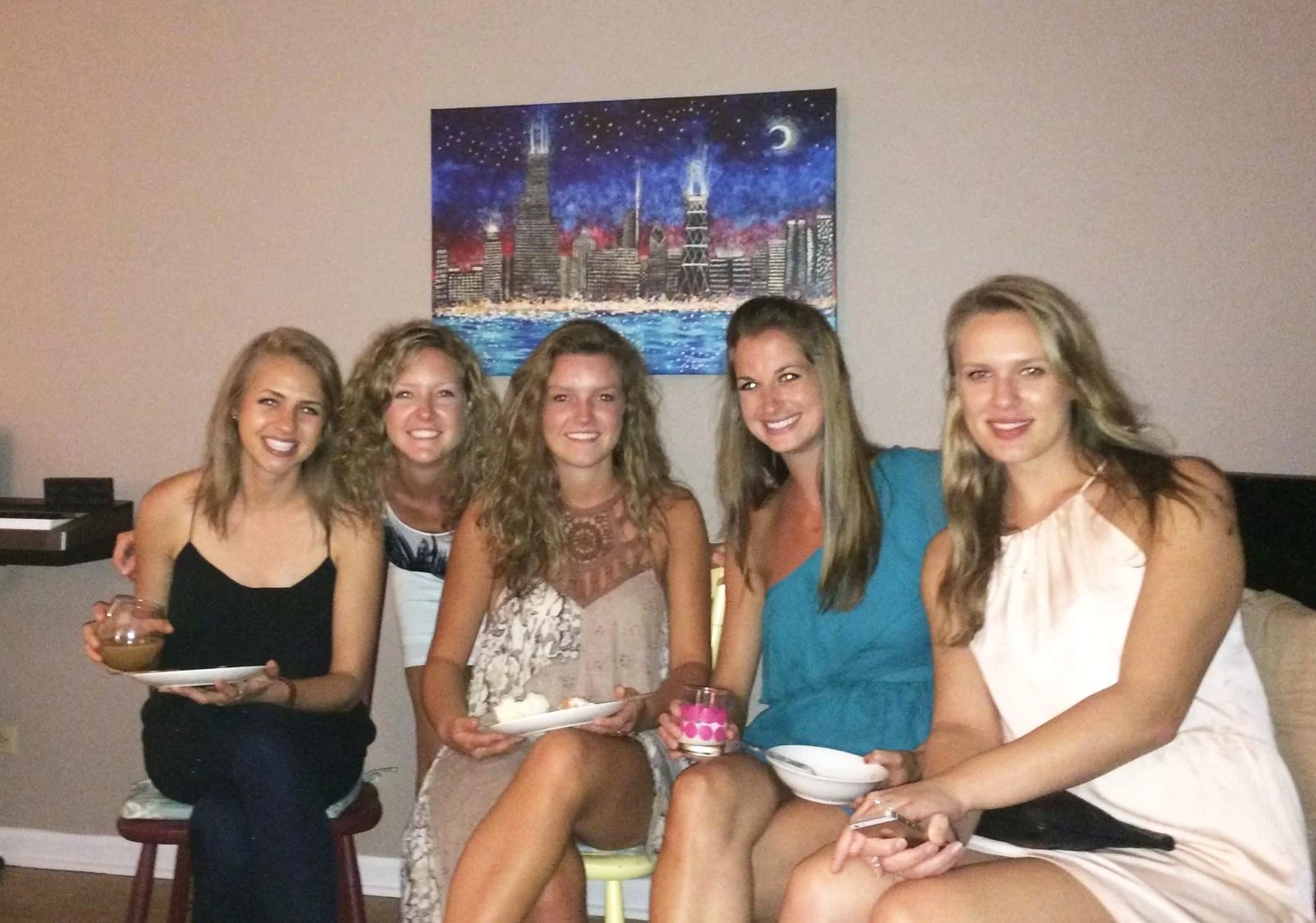 Chicago Skyline Ruby Sunset