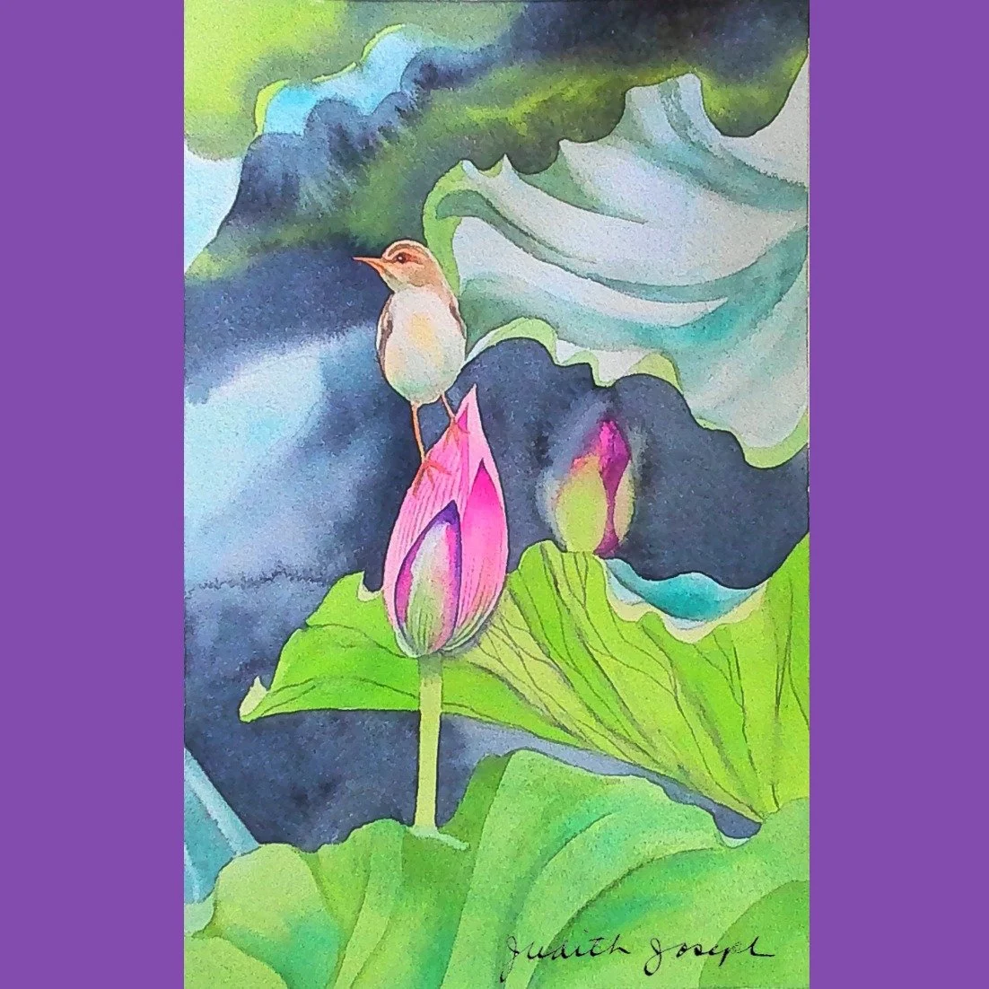 Teaching watercolor on zoom works surprisingly well. As you can see from the screenshot, the closeups provide great detail as I demonstrate techniques. It's like you're standing over my shoulder. #chicagobotanicgarden #artclassesonzoom #onlinewaterco