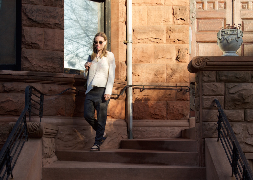The prAna Annexi Pant in Herringbone ($85) and Liana Sweater in Winter ($79) are made from sustainable hemp and organic cotton. ( www.prana.com )