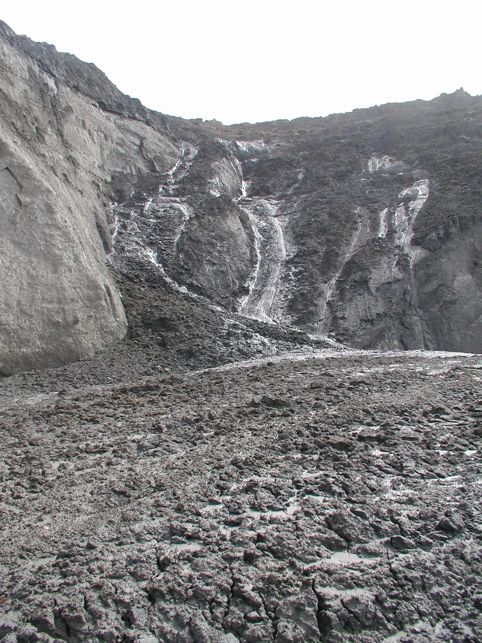  An active landslide of clay, along the coast of Northern California.&nbsp; 