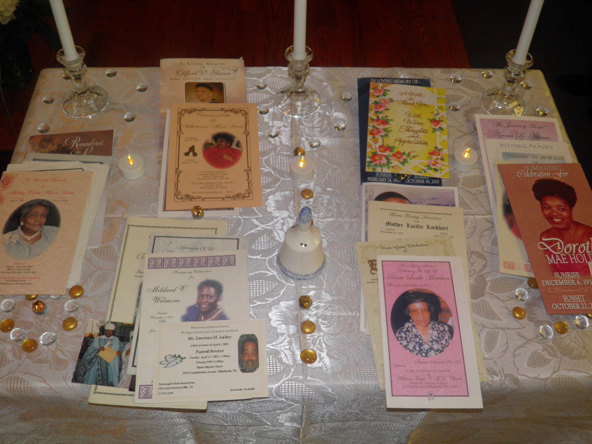 Table of Remembrance-All Saints Day