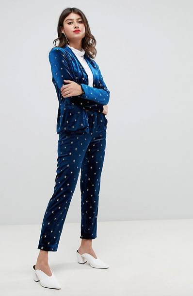 Asos Star Print Velvet Tux