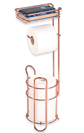Metal Wire Toilet Paper Roll Holder Stand and Dispenser