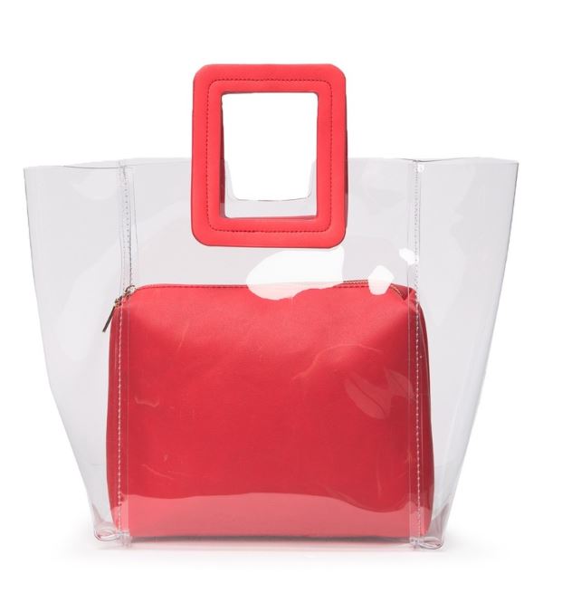 URBAN EXPRESSIONSCLEAR SQUARE HANDLE TOTE